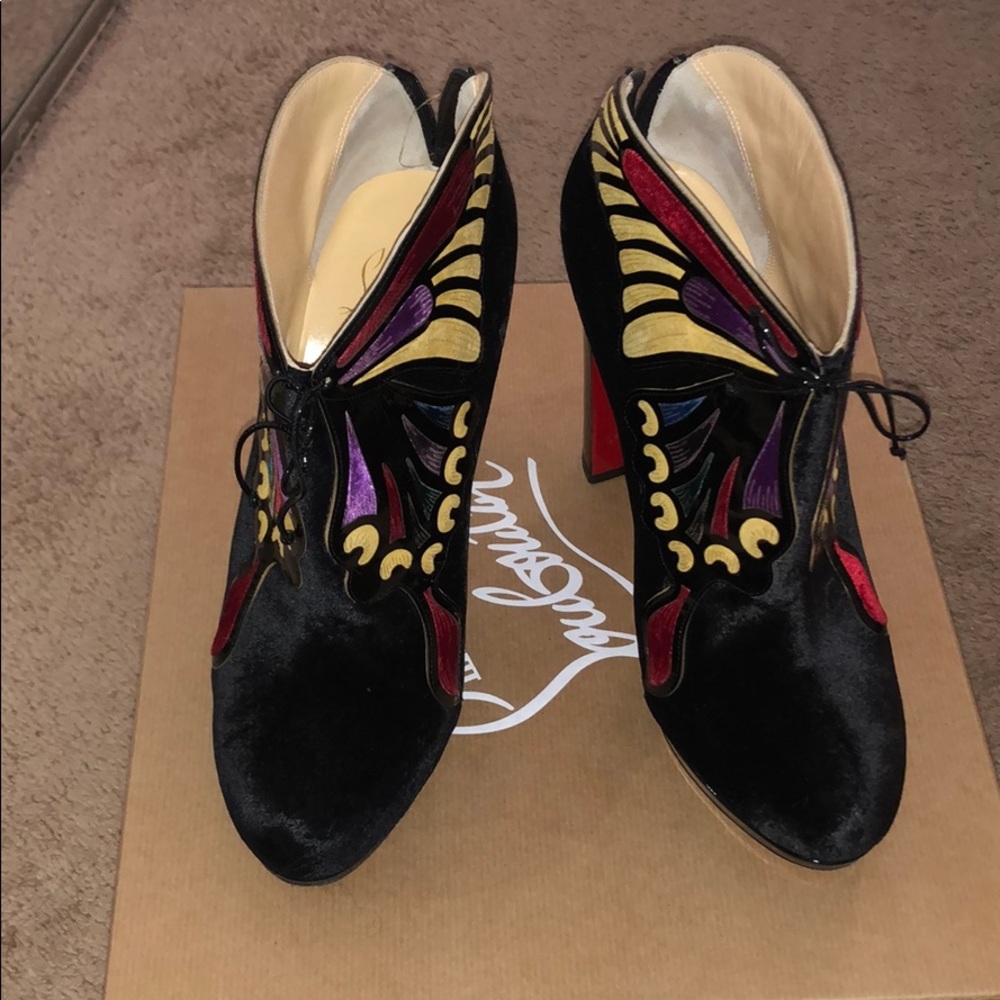 Christian Louboutin sequin booties 😍 (Authentic)